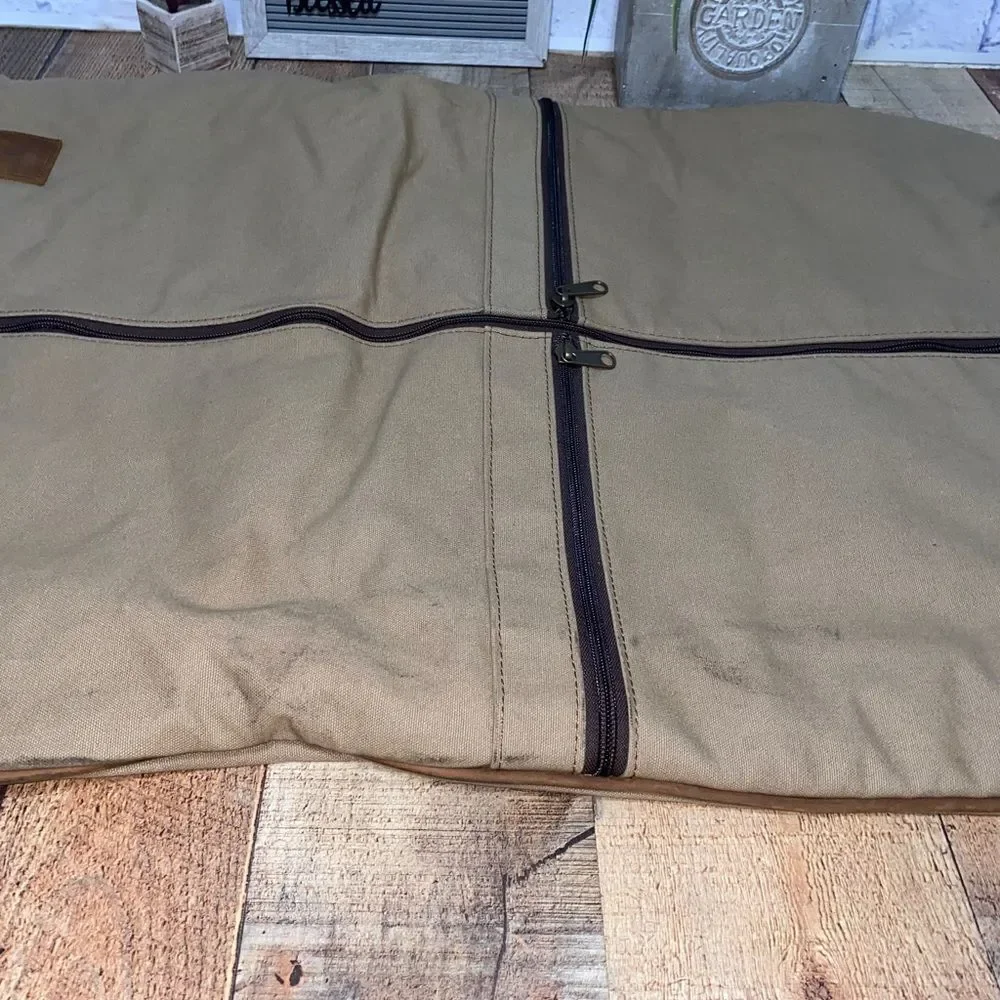 Jon hart two suiter garment bag canvas leather